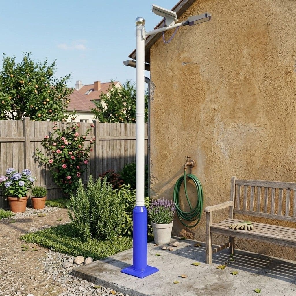 Mât solaire modulaire — luminaire avec panneau photovoltaïque